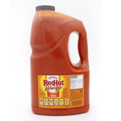 SALSA RED HOT ALITAS FRANKS BOTE DE 3.780 L PIEZA
