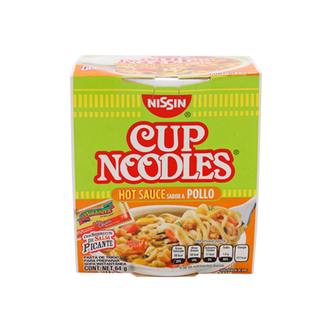 SOPA POLLO NISSIN HOT SAUCE DE 64 GR