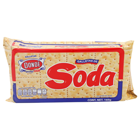 GALLETA DE SODA DONDE 160 GR PIEZA