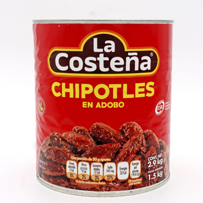 CHILE CHIPOTLE LA COSTEÑA 3 KG PIEZA