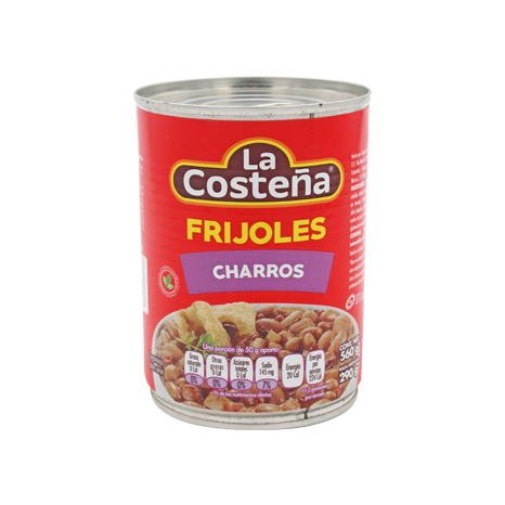 FRIJOL CHARRO COSTEÑA 560 GR PIEZA
