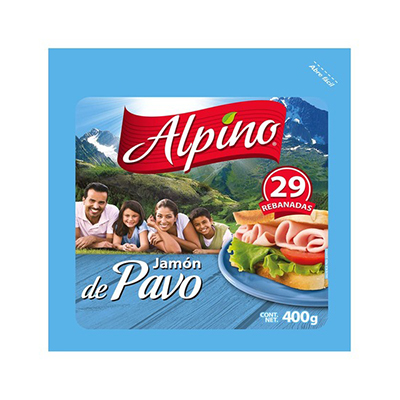 JAMON DE PAVO REB ALPINO 400 GRS PIEZA